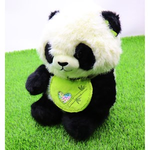 عروسک پولیشی اورجینال پاندا با پیشبند 30 سانتی_اسباب بازی عروسک دخترانه