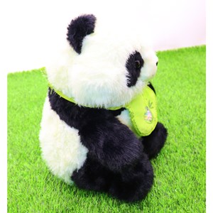 عروسک پولیشی اورجینال پاندا با پیشبند 30 سانتی_اسباب بازی عروسک دخترانه