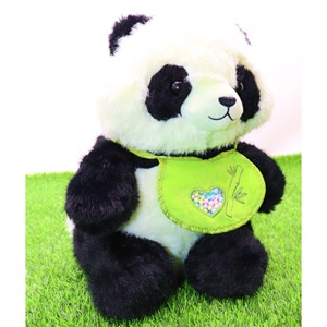 عروسک پولیشی اورجینال پاندا با پیشبند 30 سانتی_اسباب بازی عروسک دخترانه