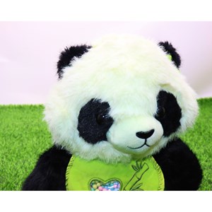 عروسک پولیشی اورجینال پاندا با پیشبند 30 سانتی_اسباب بازی عروسک دخترانه