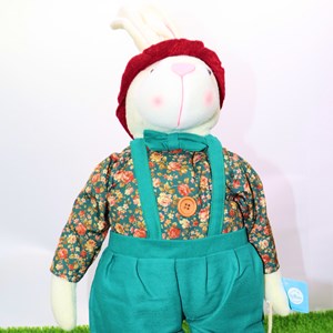 عروسک پولیشی اورجینال خرگوش پسر پا تلسکوپی 90 سانتی_اسباب بازی عروسک دخترانه