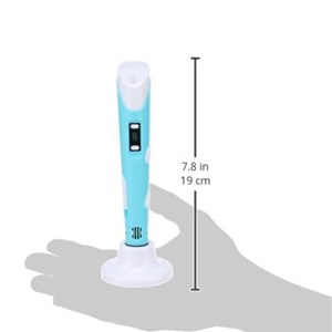 قلم طراحی سه بعدی با نمایشگر LCD و 3 عدد فیلامنت PLA رنگ آبی_اسباب بازی علمی
