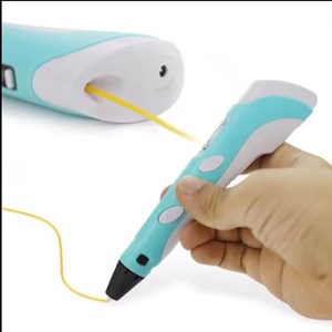 قلم طراحی سه بعدی با نمایشگر LCD و 3 عدد فیلامنت PLA رنگ آبی_اسباب بازی علمی