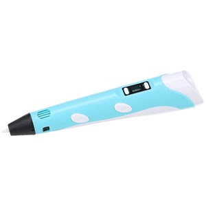 قلم طراحی سه بعدی با نمایشگر LCD و 3 عدد فیلامنت PLA رنگ آبی_اسباب بازی علمی