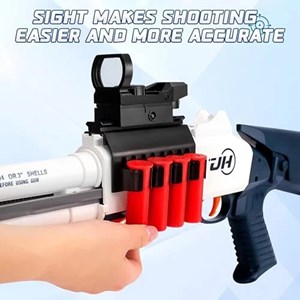 تفنگ اسباب بازی دولول پوکه پران تیر اسفنجی مدل Soft Bullet Toy Gun 2027_اسباب بازی تفنگ