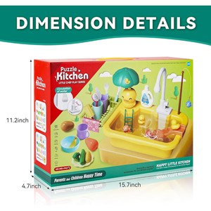 اسباب بازی سینک ظرفشویی و قلاب ماهیگیری 30 قطعه طرح اردک_اسباب بازی لوازم خانگی