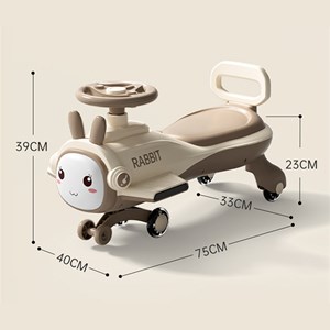 سه چرخه پلاسماکار موزیکال طرح خرگوش (لوپ کار) سبز_اسباب بازی دوچرخه