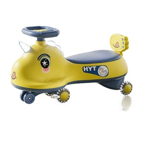 سه چرخه پلاسماکار موزیکال طرح اسب تک شاخ (لوپ کار) زرد_اسباب بازی دوچرخه