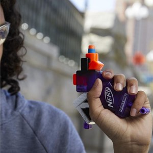 تفنگ اسباب بازی نرف Nerf با تیر اسفنجی مدل ماینکرافت Minecraft رنگ بنفش_اسباب بازی تفنگ