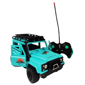 ماشین کنترلی شارژی جیپ آفرود چراغدار Crazy Go رنگ آبی_اسباب بازی ماشین کنترلی