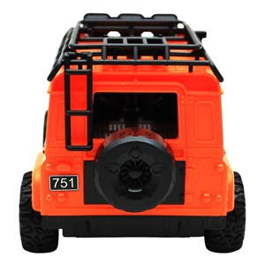 ماشین کنترلی شارژی جیپ آفرود چراغدار Crazy Go رنگ نارنجی_اسباب بازی ماشین کنترلی