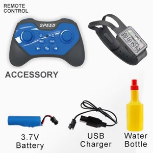 ماشین کنترلی شارژی کرمی دو حالته دودزا و چراغدار آکروباتیک 4WD با قابلیت چرخش 360 درجه_اسباب بازی ماشین کنترلی