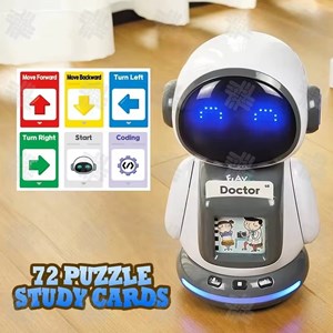 ربات اسباب بازی هوشمند آموزشی 72 کارته با ضبط و پخش صدا_اسباب بازی ربات
