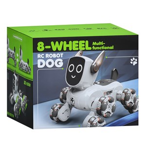 ربات اسباب بازی سگ کنترلی هوشمند با هشت‌ چرخ و چرخش 360 درجه مدل JJRC Q193_اسباب بازی ربات