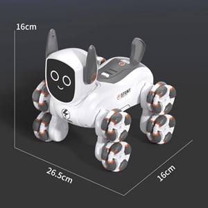 ربات اسباب بازی سگ کنترلی هوشمند با هشت‌ چرخ و چرخش 360 درجه مدل JJRC Q193_اسباب بازی ربات