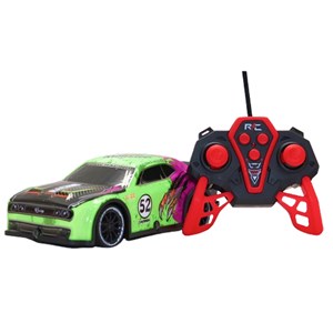 ماشین کنترلی مسابقهای دودزا مقیاس 1:22 رنگ سبز مدل Sport Cars 3714_اسباب بازی ماشین کنترلی