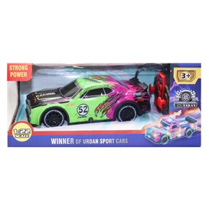 ماشین کنترلی مسابقه‌ای دودزا مقیاس 1:22 رنگ سبز مدل Sport Cars 3714_اسباب بازی ماشین کنترلی