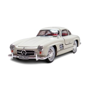 ماشین فلزی کلاسیک بنز دودزا با چراغ و درب های بازشو رنگ سفید_اسباب بازی ماشین