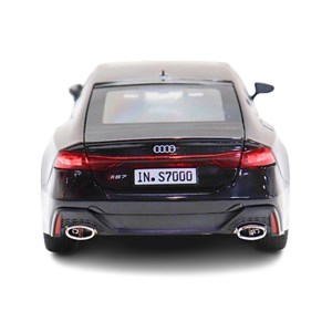 ماشین فلزی آئودی موزیکال با چراغ، کمک‌ فنر و درب‌ های بازشو رنگ مشکی_اسباب بازی ماشین