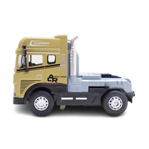 ماشین تریلی فلزی موزیکال با چراغ روشن و کانکس بازشو_اسباب بازی ماشین