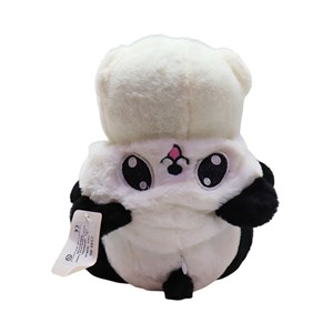 عروسک پولیشی اورجینال خرس کلاه دار مشکی 26 سانتی_اسباب بازی عروسک دخترانه