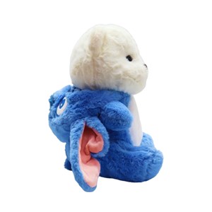 عروسک پولیشی اورجینال خرس کلاه دار آبی 26 سانتی_اسباب بازی عروسک دخترانه