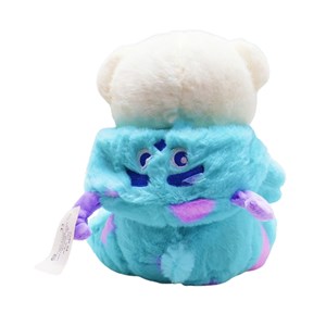 عروسک پولیشی اورجینال خرس کلاه دار آبی فیروزه ای 26 سانتی_اسباب بازی عروسک دخترانه