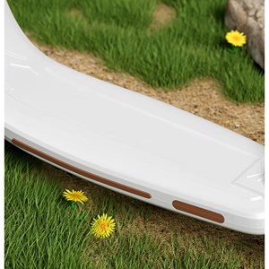 اسکوتر تاشو چراغدار با ترمز عقب و بدنه آلومینیومی رنگ سفید_اسکوتر