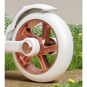 اسکوتر تاشو چراغدار با ترمز عقب و بدنه آلومینیومی رنگ صورتی_اسکوتر