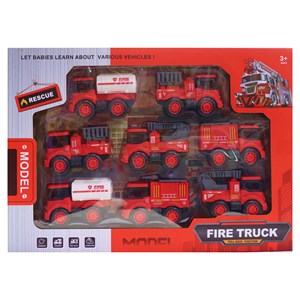 ماشین های اسباب بازی آتش نشانی مجموعه 8 عددی مدل FIRE TRUCK 168_اسباب بازی ماشین