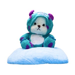 عروسک پولیشی اورجینال خرس سالیوان پتو دار_اسباب بازی عروسک دخترانه