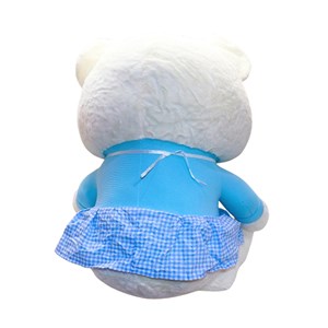 عروسک پولیشی اورجینال خرس پاپیون صورتی 52 سانتی_اسباب بازی عروسک دخترانه