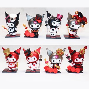 اکشن فیگور کرومی 7 سانتی مجموعه 8 عددی مدل YH1014 Kuromi_اسباب بازی اکشن فیگور