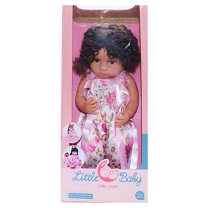 عروسک سیلیکونی دختر بچه 50 سانتی سخنگو با گل سر صورتی_اسباب بازی عروسک دخترانه