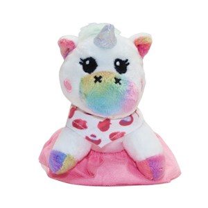 عروسک پولیشی اورجینال اسب تک‌ شاخ با 4 بچه_اسباب بازی عروسک دخترانه