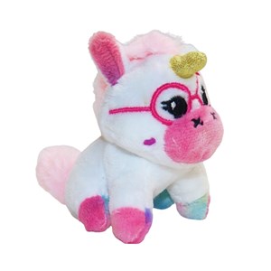 عروسک پولیشی اورجینال اسب تک‌ شاخ با 4 بچه_اسباب بازی عروسک دخترانه