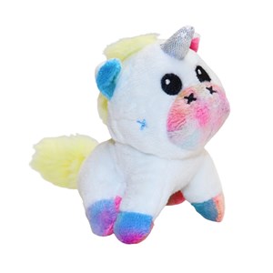 عروسک پولیشی اورجینال اسب تک‌ شاخ با 4 بچه_اسباب بازی عروسک دخترانه