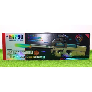 تفنگ اسباب بازی شارژی تیر ژله ای با نور LED و صدای شلیک مدل FNP90 SY509C_اسباب بازی تفنگ
