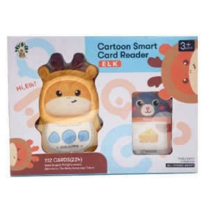 فلش کارت صوتی آموزشی با 112 کارت دو طرفه انگلیسی طرح گوزن مدل Smart Cartoon Card Reader 8804_بازی فکری