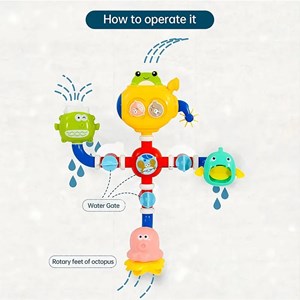 اسباب‌ بازی حمام آبشار هانگر طرح دریا مدل 8070 Huanger_اسباب بازی نوزادی