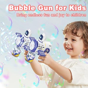 تفنگ اسباب بازی حباب ساز شارژی چراغ دار طرح سفینه فضایی مدل Bubble Gun 8109_اسباب بازی تفنگ