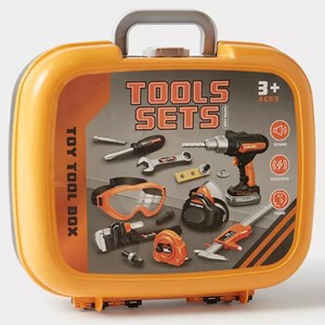 ست جعبه ابزار طرح چمدانی پایه دار 5 کاره مدل Tool Playset 778_اسباب بازی مشاغل