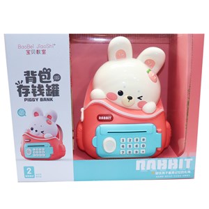 گاوصندوق اثر انگشتی رمز دار باتری خور طرح خرگوش مدل MINI BANK 33822_اسباب بازی مشاغل