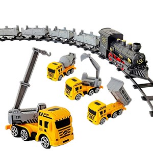 قطار اسباب بازی دودزا با ماشینهای راهسازی مدل 5518