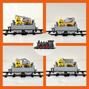 قطار اسباب بازی دودزا با ماشینهای راهسازی مدل 5518