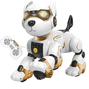 ربات سگ کنترلی رنگ سفید طلایی مدل 3010