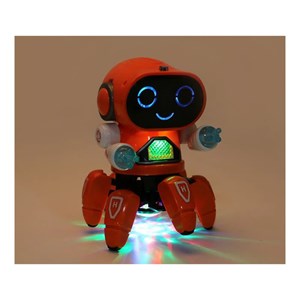 ربات خرچنگی موزیکال و رقصنده رنگ نارنجی مدل 142