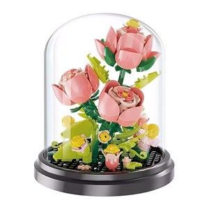 لگو گل رز صورتی همراه با قاب مدل 2330