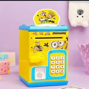 گاوصندوق اثر انگشتی رمز دار باتری خور طرح مینیون مدل 3002