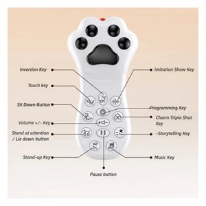 ربات کنترلی گربه رنگ سفید مدل K48